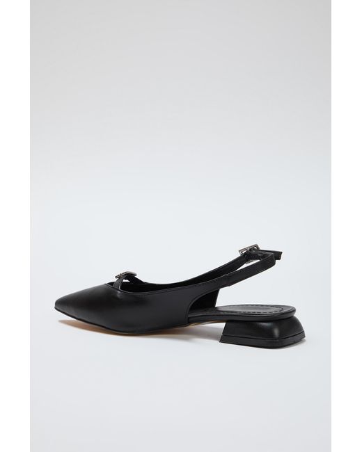 Trendyol Red Ballerinas Mit Spitzer Zehenpartie Und Offenem Rücken Und Schwarzem Stein-Accessoire Für Damen