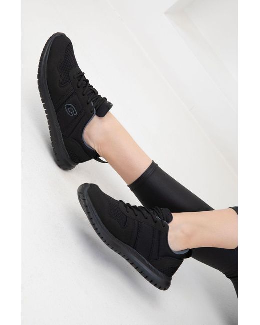 Soho Black Schwarzer Sneaker Für Damen