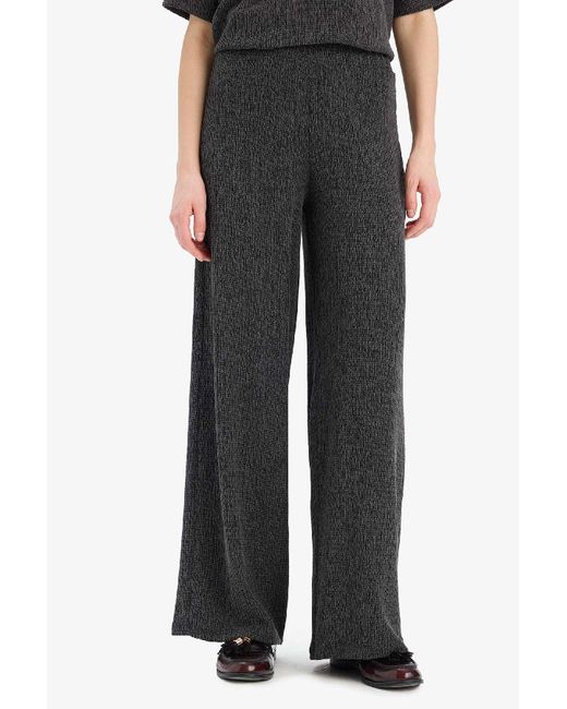 Defacto Black Weites Bein Weites Bein Bürümcük Hose E3232Ax25Sp Für Damen