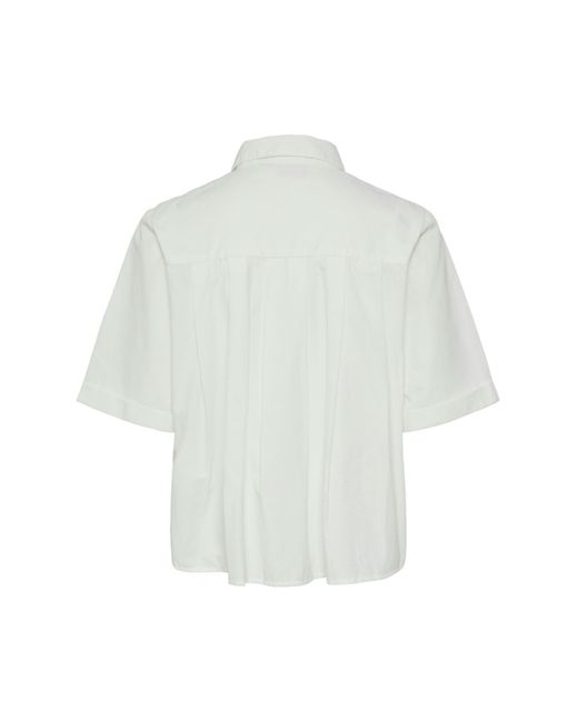 Pieces White Pcmiley 2/4-kurzes hemd
