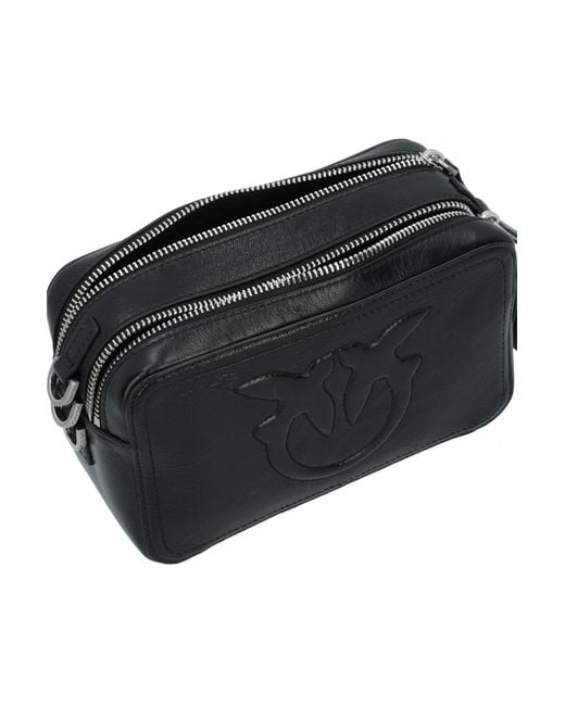 Pinko Black Carrie Umhängetasche Leder 20 Cm Für Damen