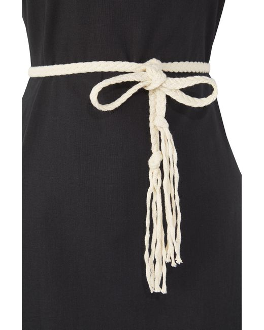 Trendyol Black Schwarzes, Gewebtes Midikleid Aus Leinenmischung