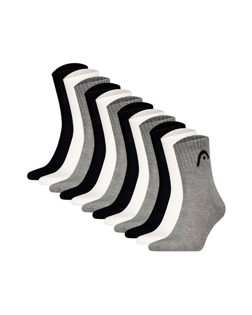 Head Black Socken, 12Er Pack All Sports Training Short Crew, Sportsocken, Logo, Einfarbig