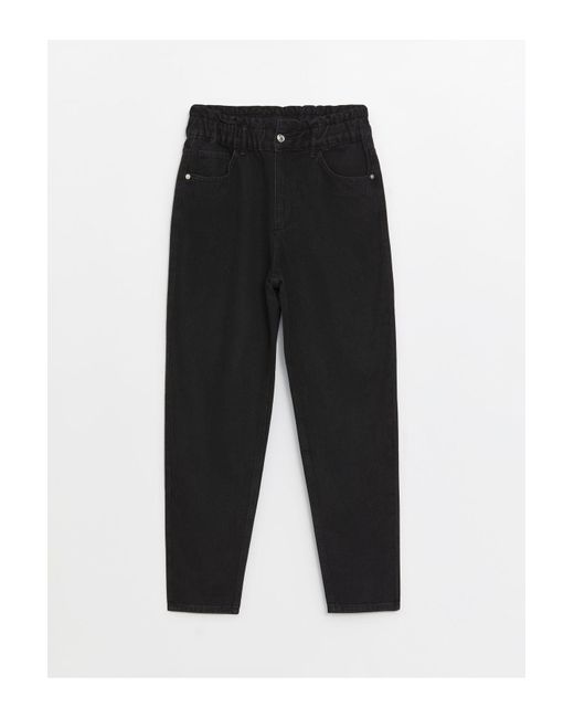 LC Waikiki Black Slouchy fit jeanshose mit elastischem bund