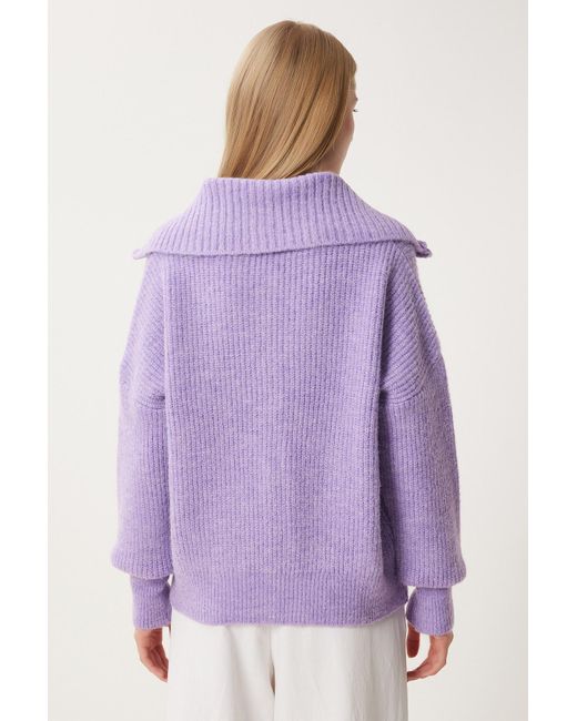 Happiness İstanbul Purple Strickjacke