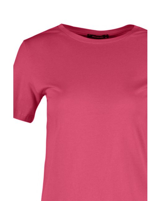 Trendyol Pink 001 Basic-Strick-T-Shirt Mit Rundhalsausschnitt Aus 100 Baumwolle Für Damen