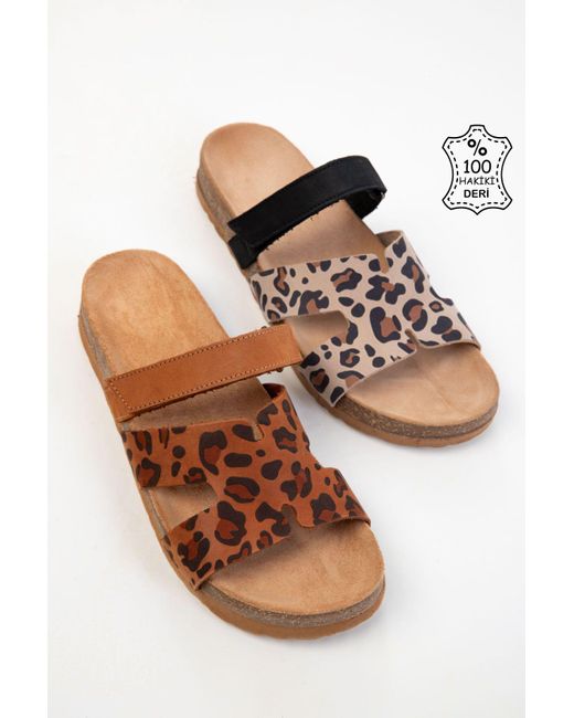 Soho Natural Lepaor-Schwarze Hausschuhe Aus Echtem Leder Für Damen