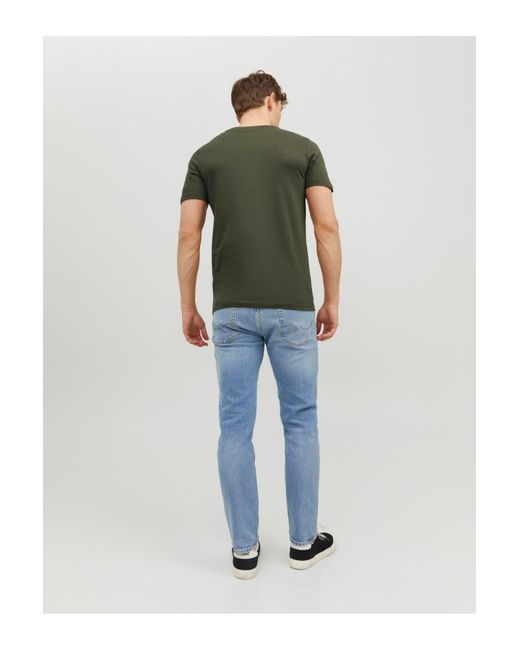 Jack & Jones Jjeorganic Basic Tee Ss O-Neck Noos T-Shirt Für Herren in Blue für Herren