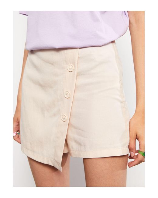 LC Waikiki Red Shortsrock Mit Reißverschluss An Der Taille Für Damen