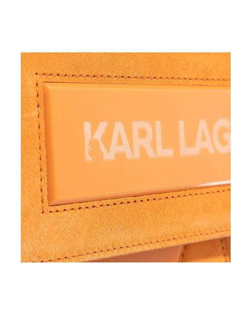 Karl Lagerfeld Orange Essential schultertasche mock