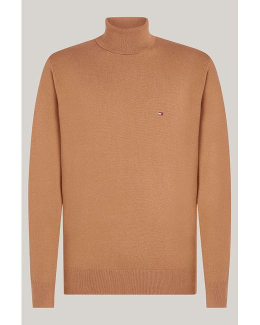 Tommy Hilfiger Pima Org Ctn Kashmir Rollkragenpullover Für Herren in Brown für Herren