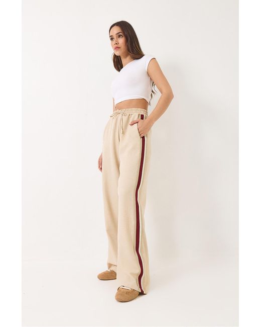 Bianco Lucci Natural Palazzo Pantalona Ribana Accessoire Spitze Detaillierte Tasche 80148 Für Damen