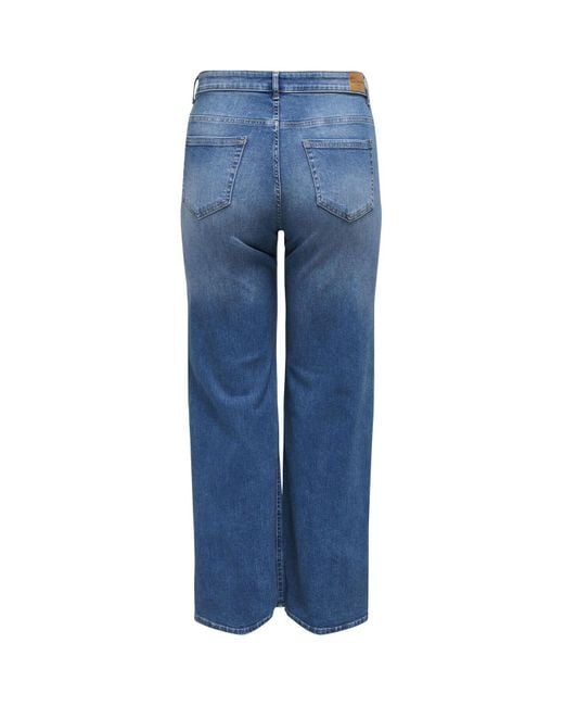Only Carmakoma Blue Jeans Mit Weitem Bein Carwilly Hohe Taille Weiter Beinschnitt Jeans Für Damen
