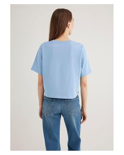 Mavi Blue Basic-T-Shirt Mit Lockerer Passform Lockerer, Entspannter Passform -70778 Für Damen
