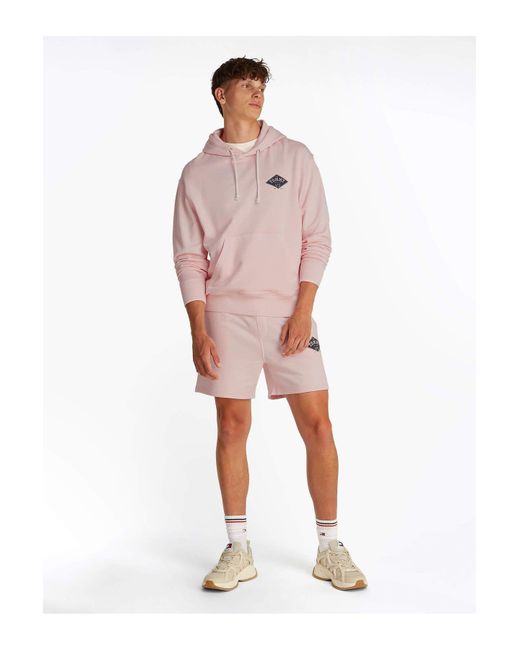 Tommy Hilfiger Tjm Rlx Varsity Graphics Hoodie Für Herren in Pink für Herren