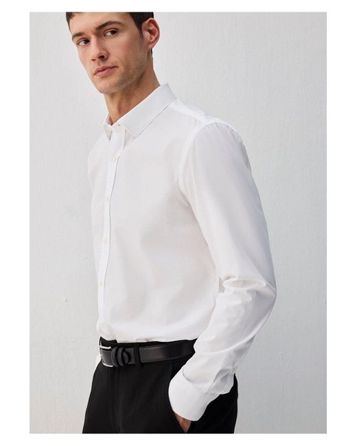 Mavi Einfach Zu Bügelndes Weißes Hemd Slim Fit Slim Fit -620 Für Herren in White für Herren