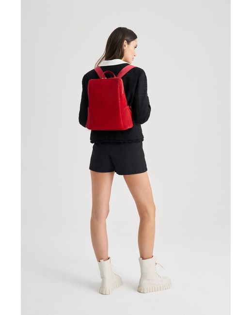Lucky Bees Red Großer Rucksack – Std-Muster, Klassisch Für Damen