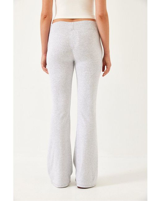 Bianco Lucci White Hose Mit Weitem Gürtel Und Spanischem Bein Und Hoher Taille Für Damen