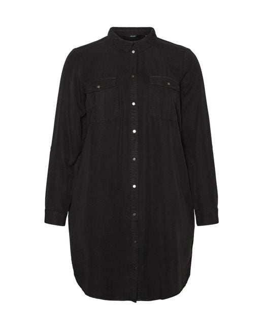 Vero Moda Black Große größen in kleid blusenkleid