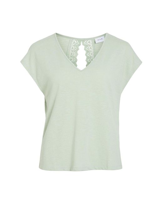 Vila Green Top Mit V-Ausschnitt Flügelärmel Für Damen