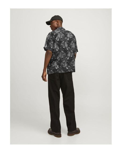 Jack & Jones Hawaii-hemd relaxed fit hawaii-hemd in Black für Herren