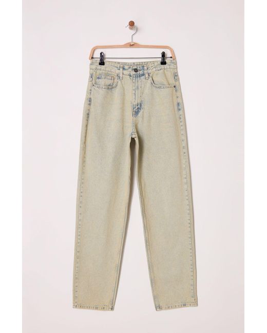 Trendyol Blaugrüne, Getönte Jeans Mit Baggy-Passform – Lockere Jeanshose Für Herren in Natural für Herren