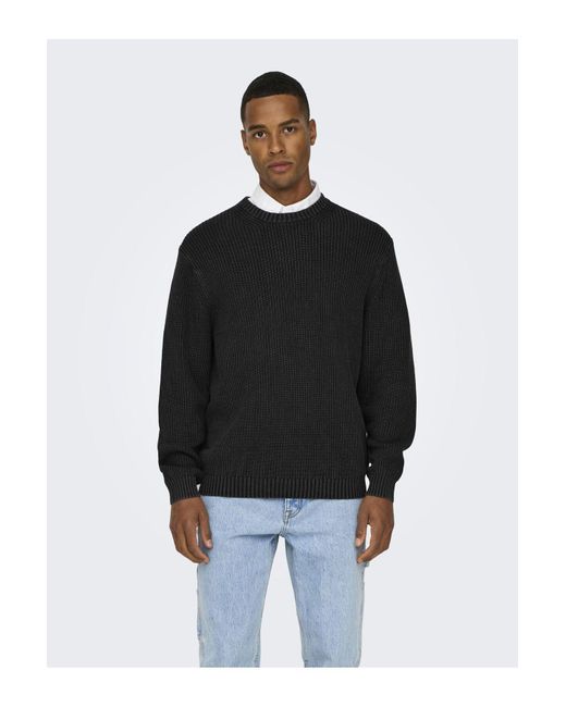 Only & Sons Strickpullover Onsrosu Pullover Für Herren in Black für Herren