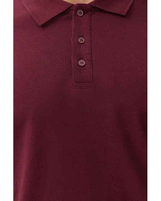 Trendyol Weinrotes t-shirt mit strukturiertem polokragen und normaler schnittform in Red für Herren