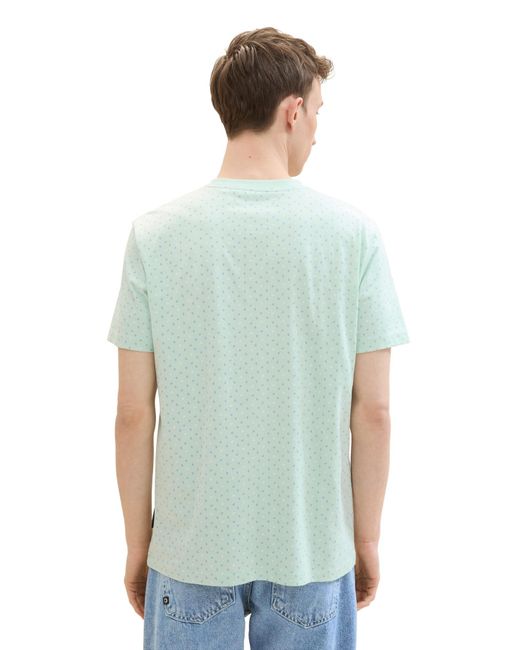 Tom Tailor T-shirt mit allover-print in Green für Herren