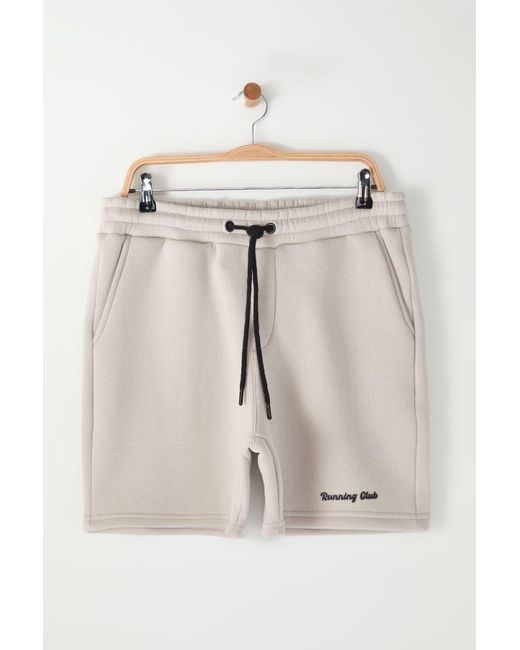 Trendyol Dicke, Mit Fleece Geprägte, Bedruckte Shorts – Reguläre Passform Für Herren in Blue für Herren