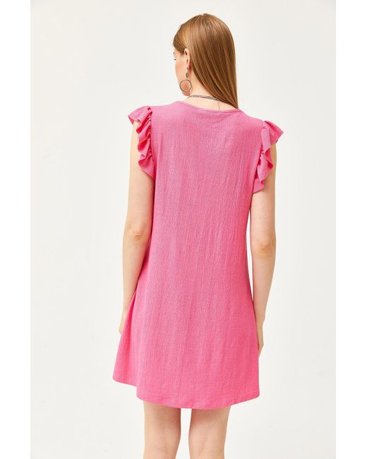 Olalook Pink Kleid a-linie