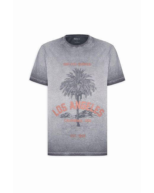 AC&Co / Altınyıldız Classics Anthrazitfarbenes Standard-Fit-T-Shirt Mit Normaler Passform Und Ausgestelltem Rundhalsausschnitt Aus 100 Baumwolle Für Herren in Gray für Herren