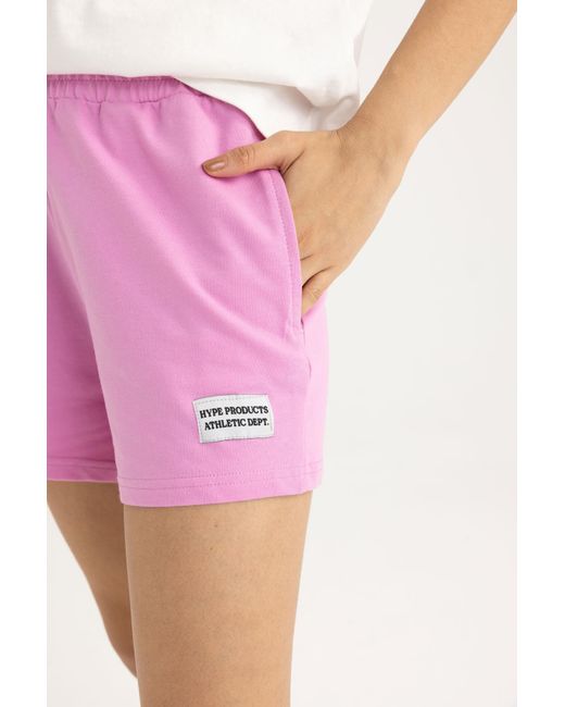 Defacto Pink Kurze sporthose mittlerer bund