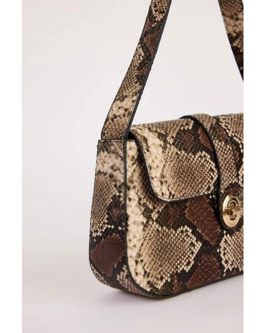 Defacto Multicolor Baguette-Tasche Mit Schlangenledermuster Für Damen