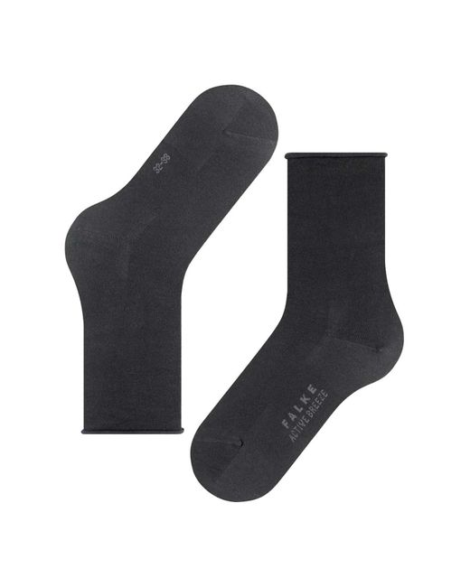 Falke Black Socken active breeze 2er pack uni, rollbündchen, lyocellfaser