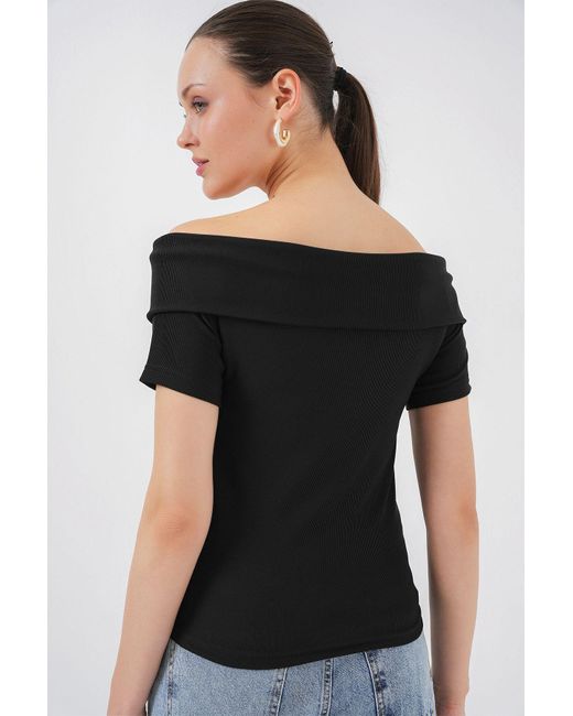Bigdart Black Gestrickte Bluse Mit Schleifenbesatz 949 Für Damen
