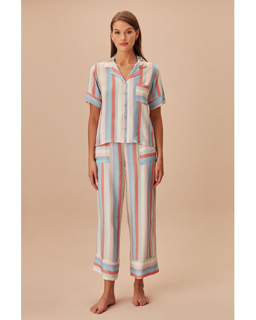 SUWEN Natural Linepot – maskulines pyjama-set