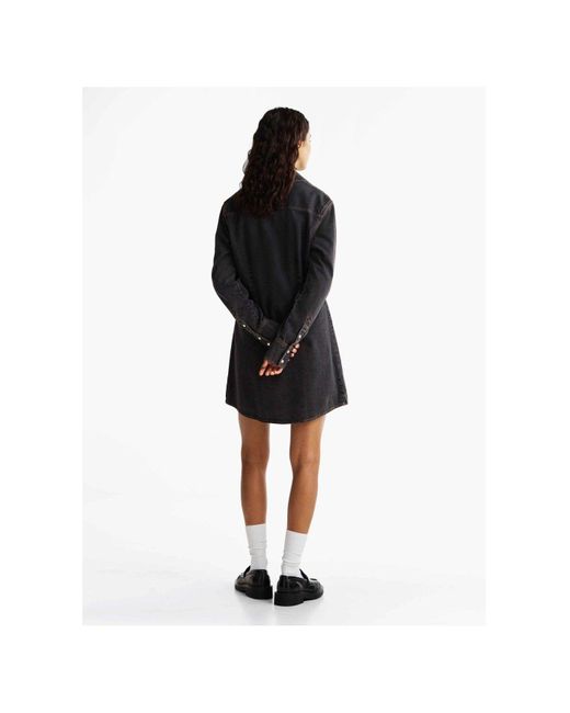 Tommy Hilfiger Black Rglr Schwarzes Westernkleid – Waschwurm Für Damen