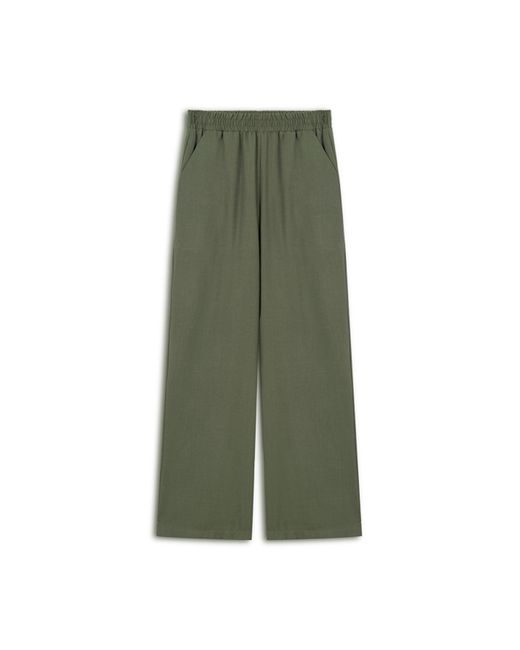 MISS IPEKYOL Green Hose Mit Weitem Bein Und Taschen Für Damen