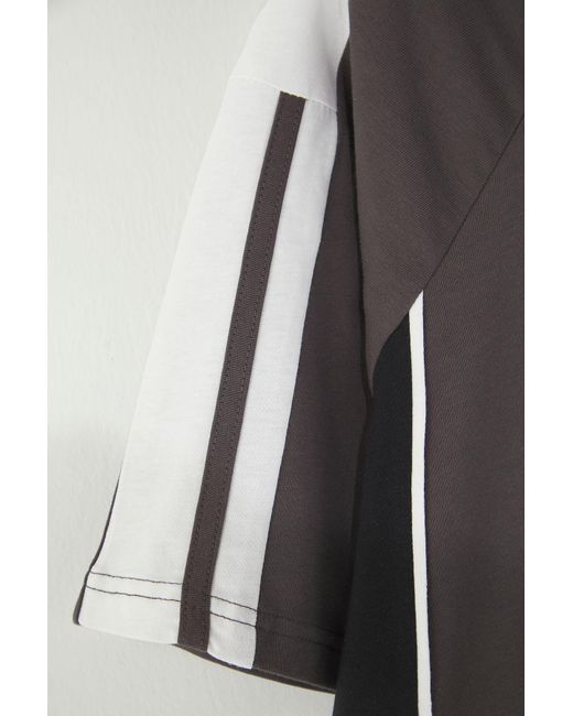 Trendyol Anthrazitfarbenes, Übergroßes Baumwoll-T-Shirt Mit College-Print – Für Herren in Gray für Herren