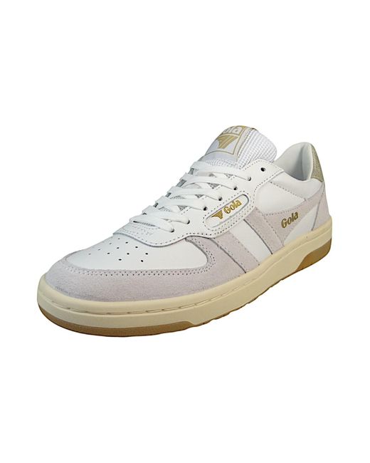 Gola White Low Sneaker Hawk Clb336 Low Top Clb336 Yw/ Leder Für Damen