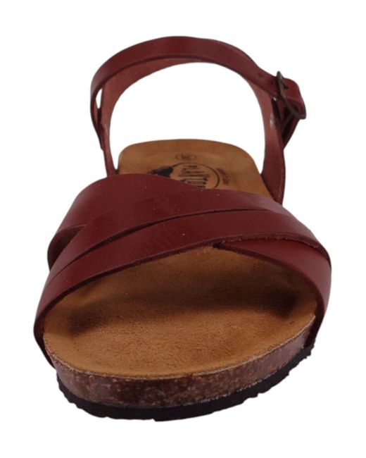 Plakton Brown Komfort sandalen now vaquetilla wedge/keil 775895 corcho leder mit memory cushion