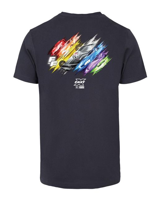 Merchcode Fast x t-shirt mit rundhalsausschnitt in Blue für Herren