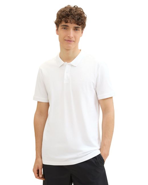 Tom Tailor Poloshirt regular fit in White für Herren