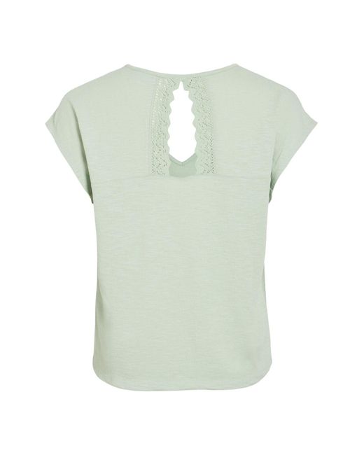 Vila Green Top Mit V-Ausschnitt Flügelärmel Für Damen