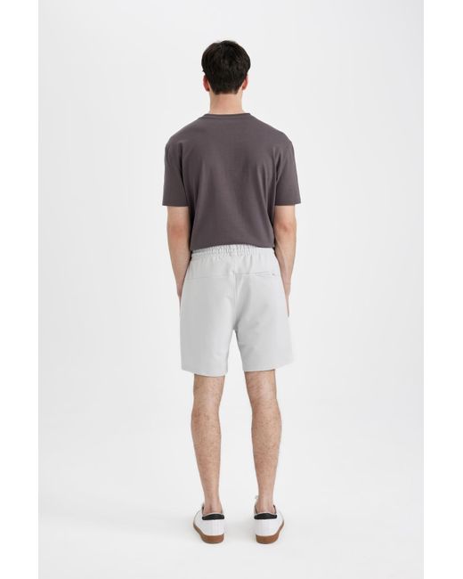 Defacto Shorts mit schmaler passform und engem bein in Gray für Herren