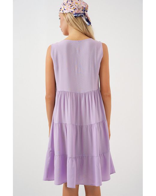 Bigdart Purple Kurzkleid Mit Null-Manschettenknöpfen 2571 – Flieder Für Damen