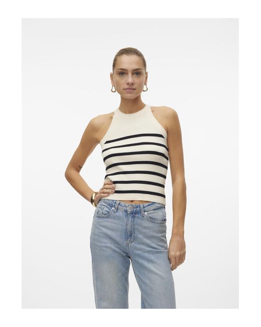 Vero Moda Blue T-Shirt Vmsaba Pullover Für Damen