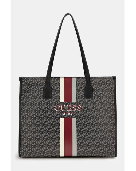 Guess Black Kleine Tragetasche „Silvana Slide“ Für Damen