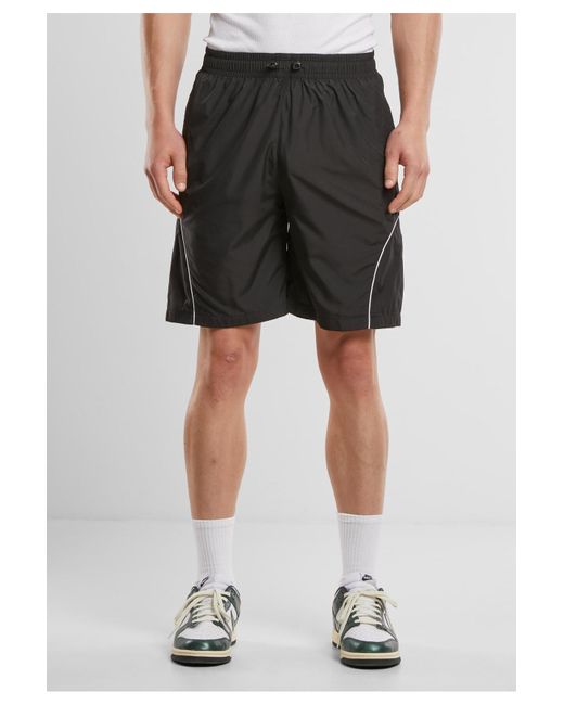 Urban Classics Piped Panel Trackshorts Für Herren in Black für Herren